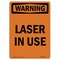 Signmission OSHA WARNING Sign, Laser In Use, 10in X 7in Rigid Plastic, 7" W, 10" H, Portrait OS-WS-P-710-V-13302 - alternate 1